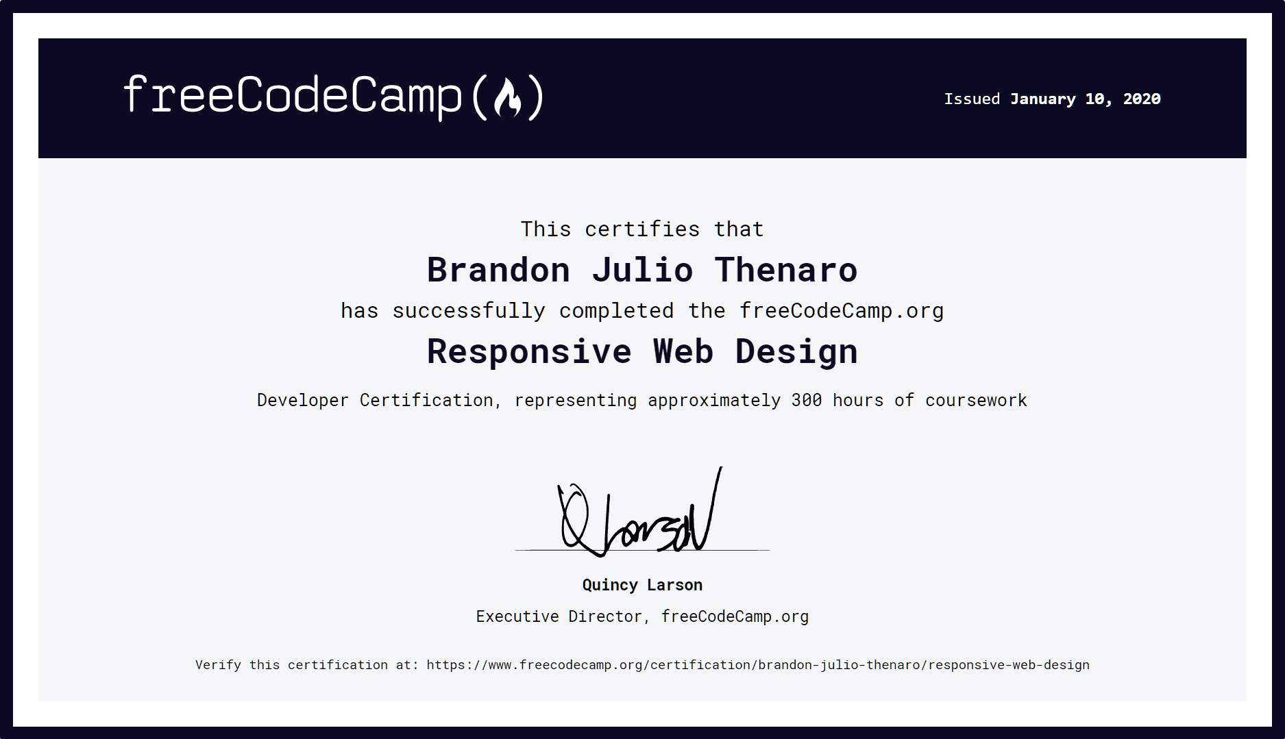 Certificate Responsive Web Design